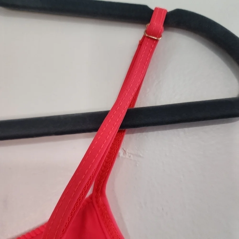 Frankies Bikinis Neon Solid boots Bandeau Top Swim Beach Pool Barbie Surf